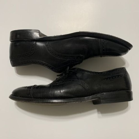 Allen Edmonds Sanford Oxfords Cap Toe Black Leather Men's Dress Shoes Size 9.5 D - Picture 3 of 12